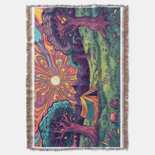 Couverture A camping design throw blanket (devant Vertical)