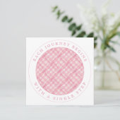 COUVERTURE À CARREAUX ROSES CARTE DE COURAGE PLATE (Debout devant)