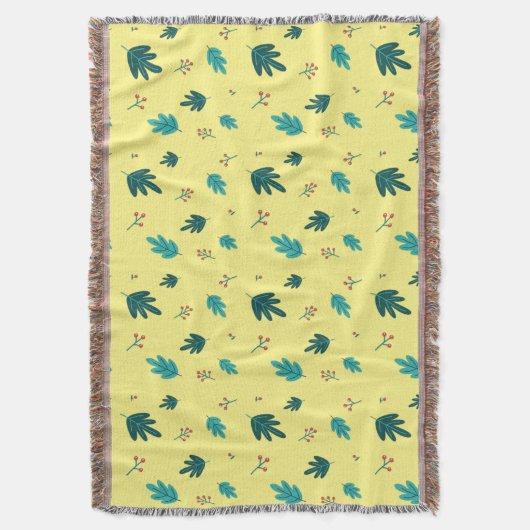 Couverture À feuillage persistant Tree Feuilles et Red Holly  (devant Vertical)