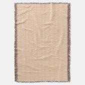 Couverture A gingham checkered blanket in shades of beige  (devant Vertical)