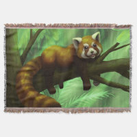 Couverture à jeter Panda roux