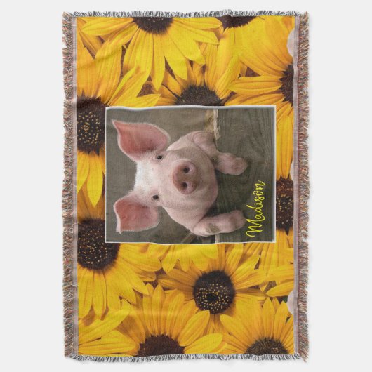 Couverture à lancer de cochon de tournesol (devant Vertical)