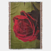 Couverture à lancer de rose rouge texturée (devant Vertical)