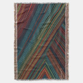 Couverture à lancer en coton de ligne multicolore (devant Vertical)