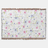 Couverture à lancer Motif de fleurs (Devant)