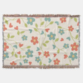 Couverture à lancer Motif de fleurs (Devant)