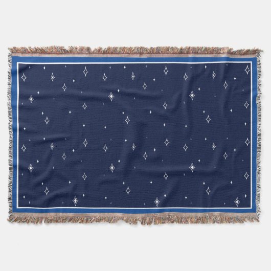 Couverture à lancer Motif étoile - Bleu (Devant)