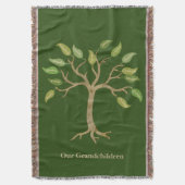 Couverture à lancer verte de l'arbre à feuilles de (devant Vertical)