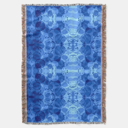 Couverture à motif bulle bleue (devant Vertical)
