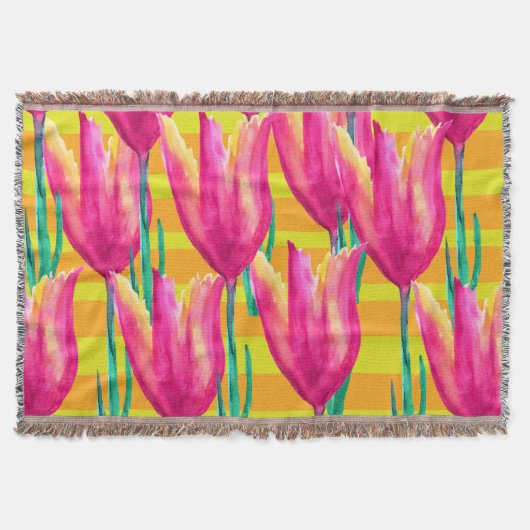 Couverture à motif de tulipes Pinik (Devant)