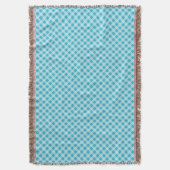 Couverture à motif diamant bleu et blanc (devant Vertical)