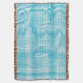 Couverture à motif gingham bleu et blanc (devant Vertical)