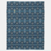 Couverture à motifs cachemire à rayures bleues par (Devant)