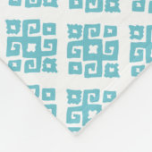 Couverture à motifs géométrique tribal bleu et bla (Coin)