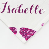 Couverture à motifs stylisée de libellule rose (Coin)