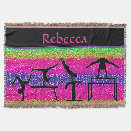 Couverture à paillettes pour événements de gymnast (Devant)