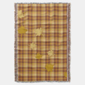 Couverture à plaid d'automne avec feuilles qui dér (devant Vertical)