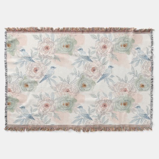 Couverture A symphony of song and petals pattern (Devant)