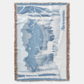 Couverture Abercrombie Personnalisé White Stag scène hiver (devant Vertical)