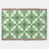 Couverture Abstract Floral Pattern In Black & Green On White (Devant)