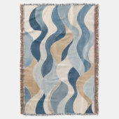 Couverture Abstract Modern Ocean Wave Pattern Coastal Blue Be (devant Vertical)