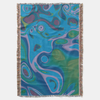 Couverture Abstract Peacock Swirl Throw Blanket