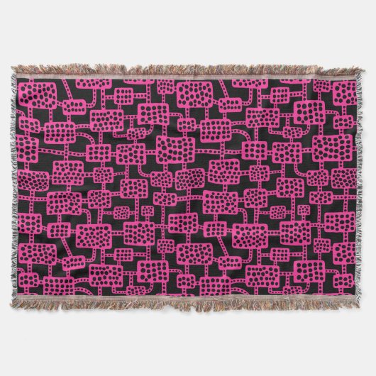 Couverture Abstrait 041113 - Rose chaud sur noir (Devant)