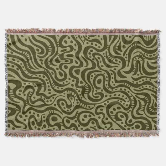 Couverture Abstrait 041211 - Olive foncé à Khaki (Devant)