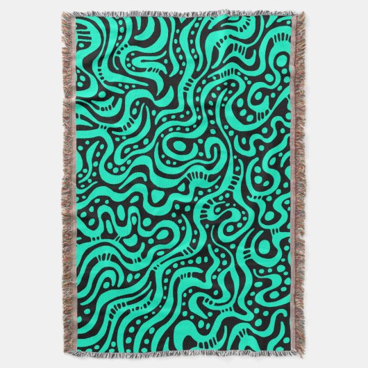 Couverture Abstrait 041211 - Turquoise avec noir (devant Vertical)