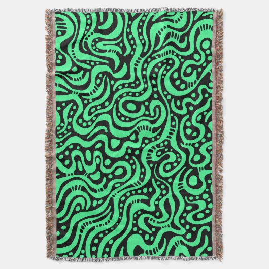 Couverture Abstrait 041211 - Vert menthe avec noir (devant Vertical)