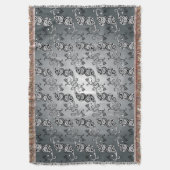 Couverture Abstrait Argent et noir Tulip Motif à la fois (devant Vertical)