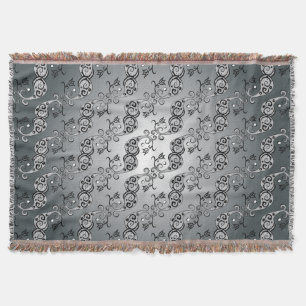 Couverture Abstrait Argent et noir Tulip Motif à la fois