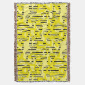 Couverture Abstrait art moderne rayé jaune blanc noir dec (devant Vertical)