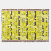 Couverture Abstrait art moderne rayé jaune blanc noir dec (Devant)