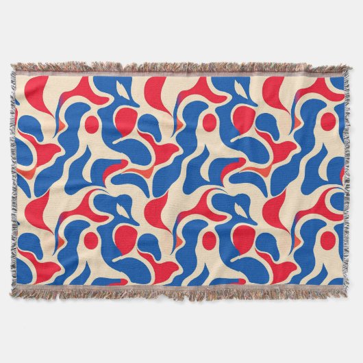 Couverture 🔵🔴⚪ Abstrait Bleu Rouge Blanc Pour Maison Modern (Devant)
