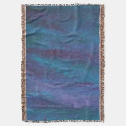 Couverture Abstrait Blue-Ombre | Turquoise Turquoise violet v (devant Vertical)