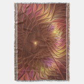 Couverture Abstrait brillant Plante Brown frappant art fracta (devant Vertical)
