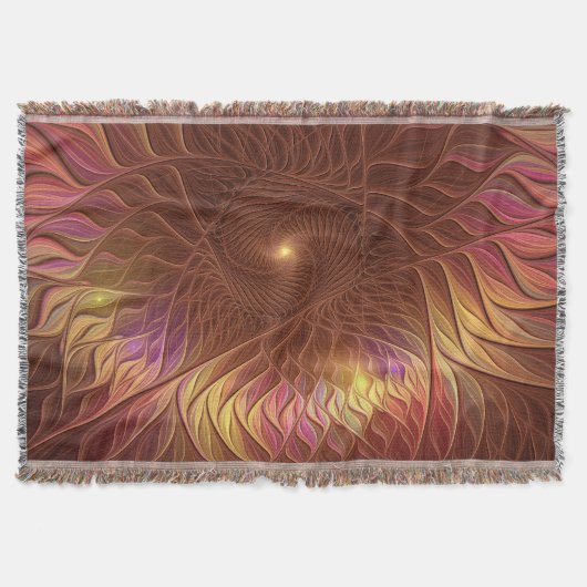Couverture Abstrait brillant Plante Brown frappant art fracta (Devant)