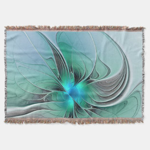 Couverture Abstrait De Bleu, Art Fractal Moderne