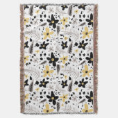 Couverture Abstrait Gris jaune noir gris sans joint motif flo (devant Vertical)