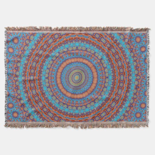 Couverture Abstrait mandala ronde sans couture motif kaleidos (Devant)