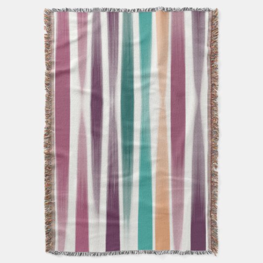 Couverture Abstrait Marsala violet Turquoise Brush strokies (devant Vertical)