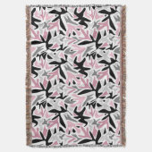 Couverture Abstrait, Noir et Rose, Jeune, Throw Pill moderne (devant Vertical)