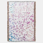 Couverture Abstrait Terrazzo Mosaic rose et Motif bleu (devant Vertical)
