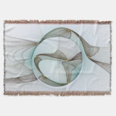 Couverture Abstrait Turquoise Brown Gold Elegance (Devant)