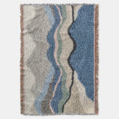 Couverture abstraite Mountain Ridge – Sage & Bleu (devant Vertical)