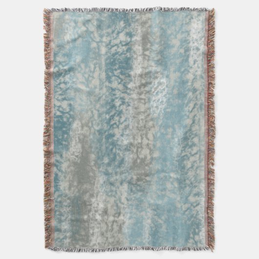 Couverture Abstraite teintes douces gris Turquoise (devant Vertical)
