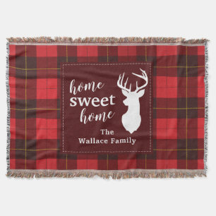 Couverture Accueil Doux personnalisée Tartan Clan Wallace Pla