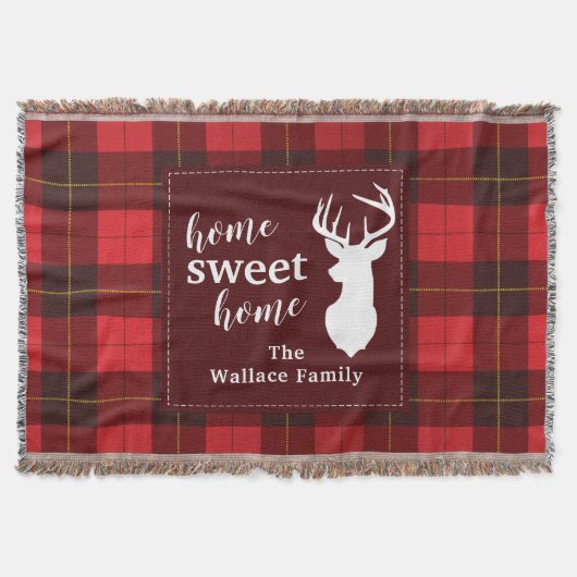 Couverture Accueil Doux personnalisée Tartan Clan Wallace Pla (Devant)