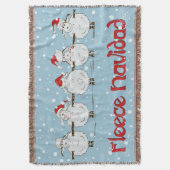 Couverture adorable FUNNY Fleece Navidad Christmas Sheep (devant Vertical)